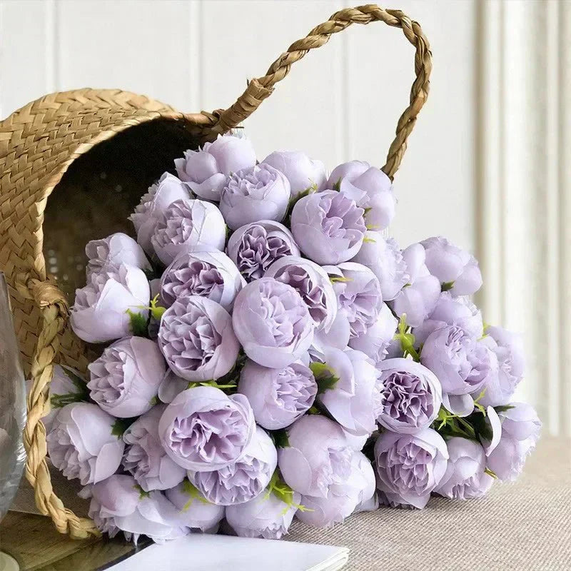PEONIVA vase og borddekoration med kunstige blomsterarrangementer
