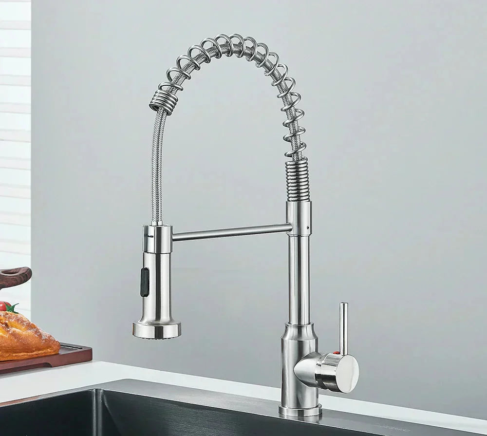 Nyra Matte Black Kitchen Faucet Deck Mounted Hot And Cold