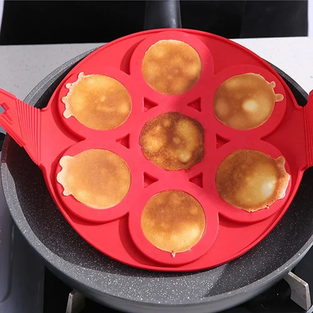 FLIPTARA Delt Nonstick Pandekagegrillplade til Nem Vendning