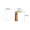 Aeron LED bordlampe med tre- og tekstilskjerm E27 inkludert