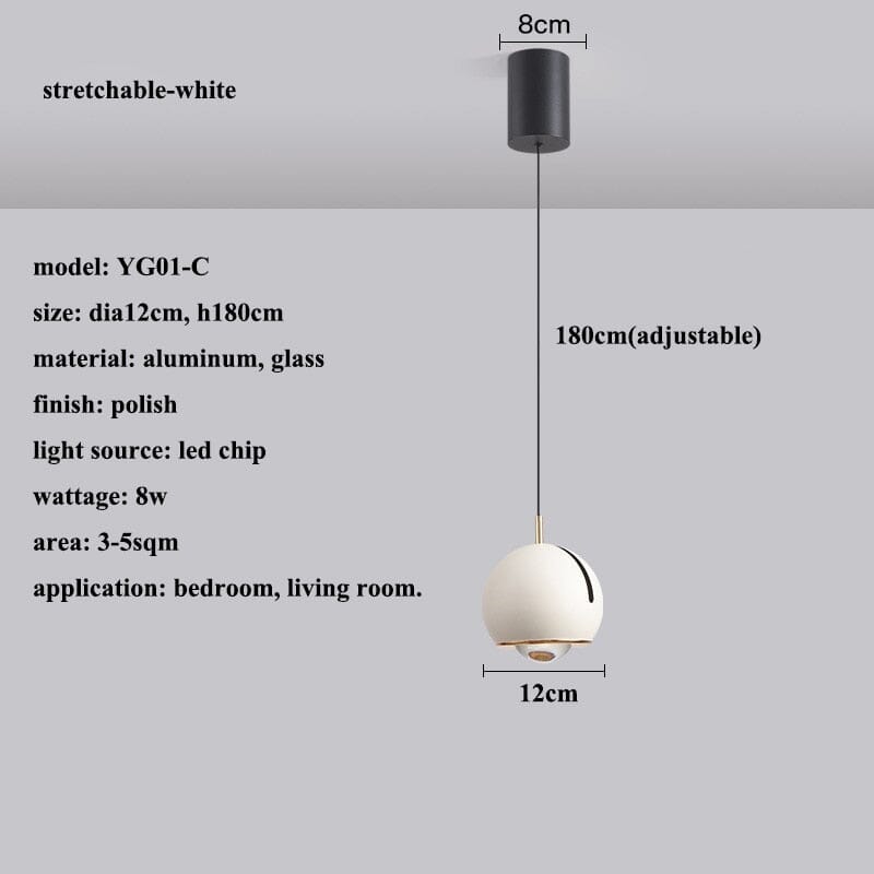AstraLume Regulowana Kątowo Lampa Wisząca LED ściemnialna