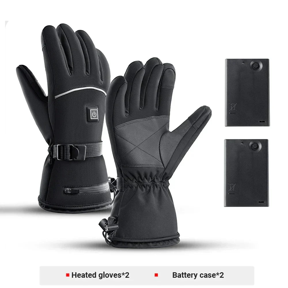 Beheizbare Motorradhandschuhe – Winterwasserdicht, Touchscreen-fähig, wiederaufladbare Thermohandschuhe
