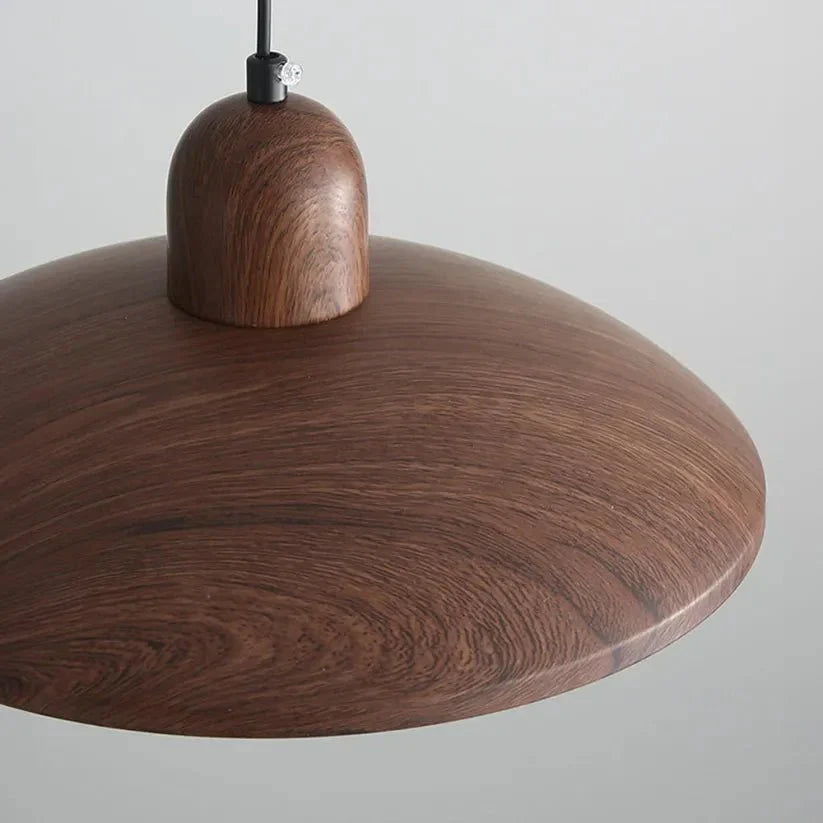 Wooden Pendant Light In Dome Form For Modern Ceiling Fixture
