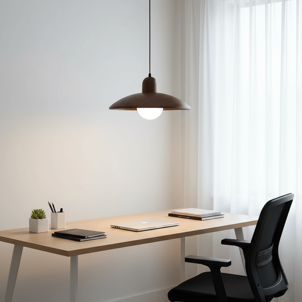Wooden Pendant Light In Dome Form For Modern Ceiling Fixture
