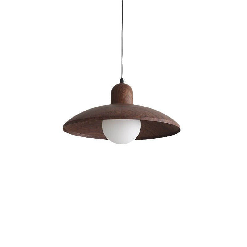 Wooden Pendant Light In Dome Form For Modern Ceiling Fixture