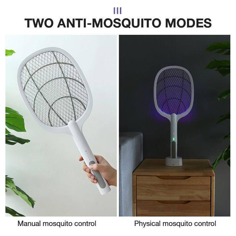 VoltShield 3000V elektrisk myggdreper USB insektsdreper med sikkerhetsnett for hjemmet