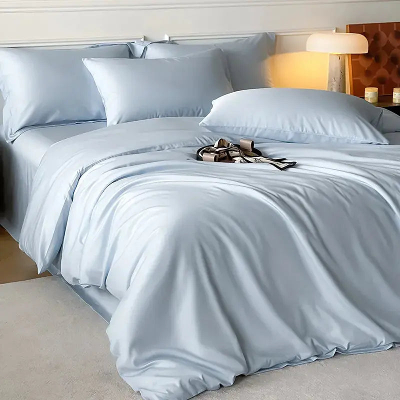 Silky Cooling Duvet Cover Set | Bamboo Fiber Construction with Zipper Closure for Lightweight Comfort 2