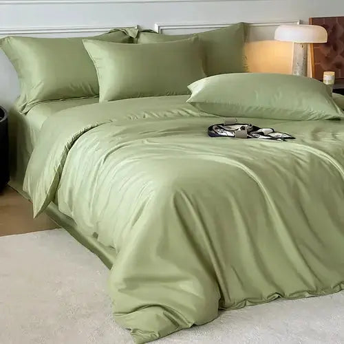 Silky Cooling Duvet Cover Set | Bamboo Fiber Construction with Zipper Closure for Lightweight Comfort 5