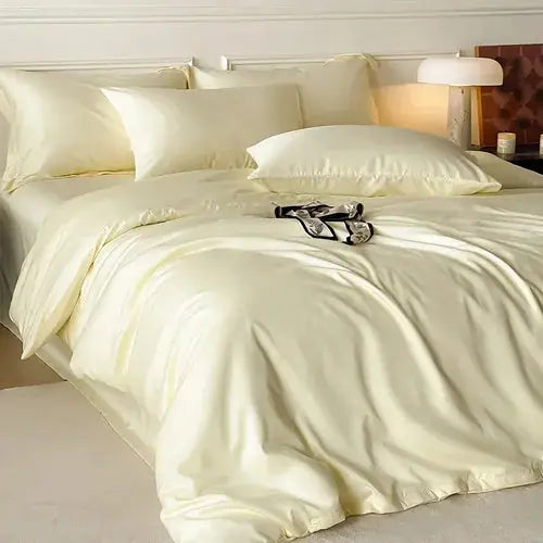 Silky Cooling Duvet Cover Set | Bamboo Fiber Construction with Zipper Closure for Lightweight Comfort 7