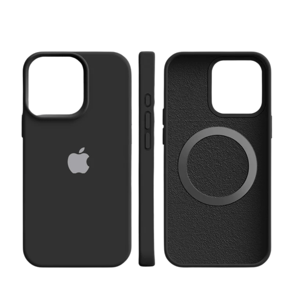 Coque magnétique en silicone NovaGuard Luxe pour iPhone avec MagSafe à toucher doux