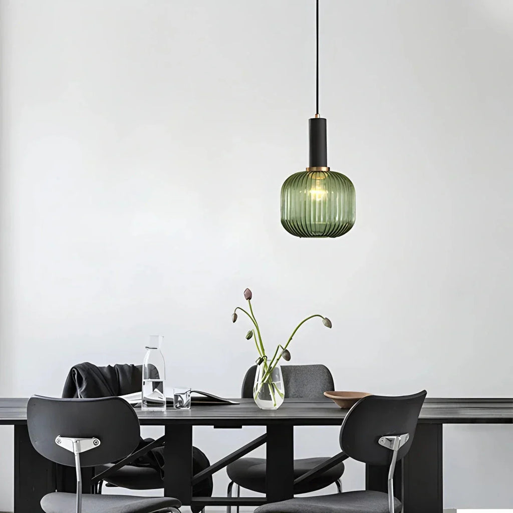 Nordic Vintage Glass Striped Pendeant Light - Orntli