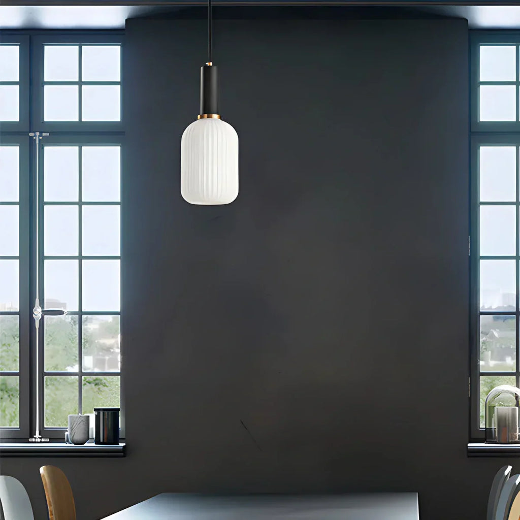 Nordic Vintage Glass Striped Pendeant Light - Orntli