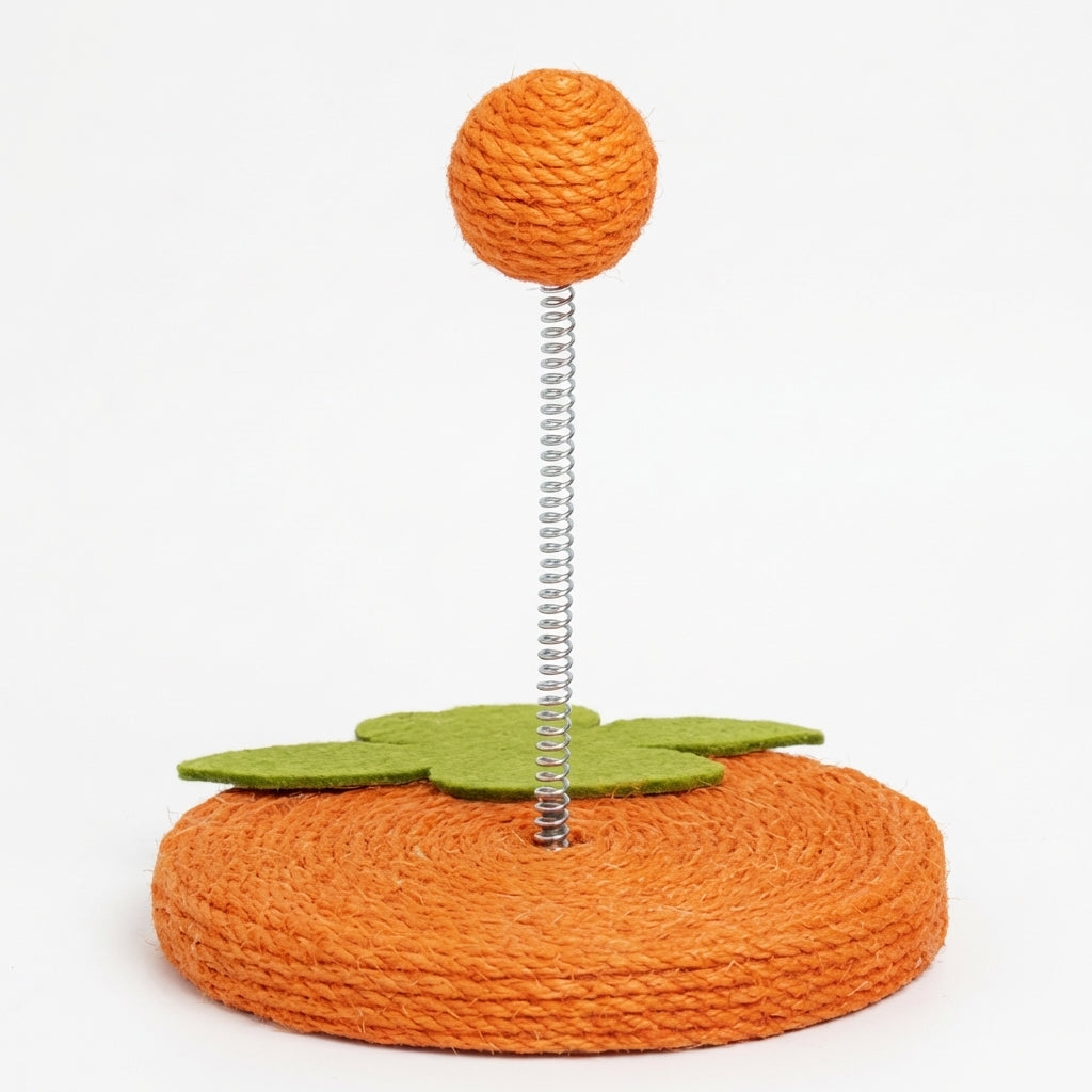 Fruit Designs Cat Toy With Sisal Base And Spring Mechanism, 17.5 x 20 cm