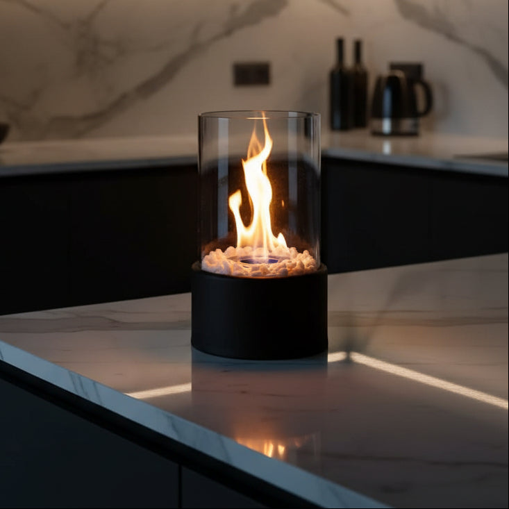 Camino da Tavolo EmberLux con Fiamme Senza Fumo per Momenti Accoglienti