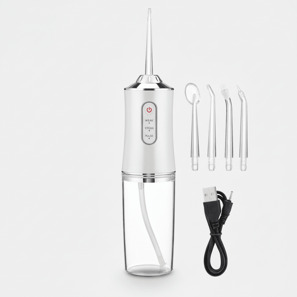 SMILEFRESH Water Flosser With Three Pressure Levels And 360 Degree Nozzle