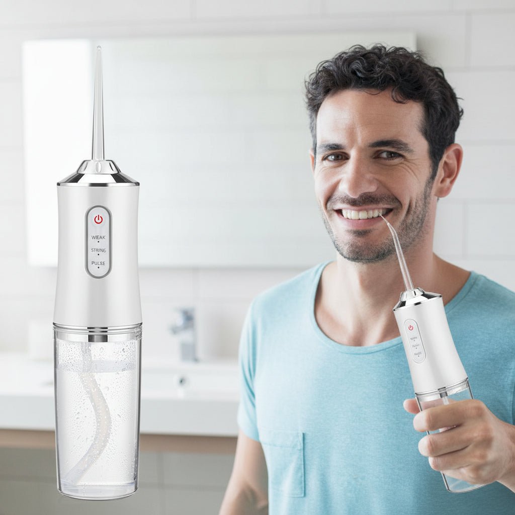 SMILEFRESH Water Flosser With Three Pressure Levels And 360 Degree Nozzle