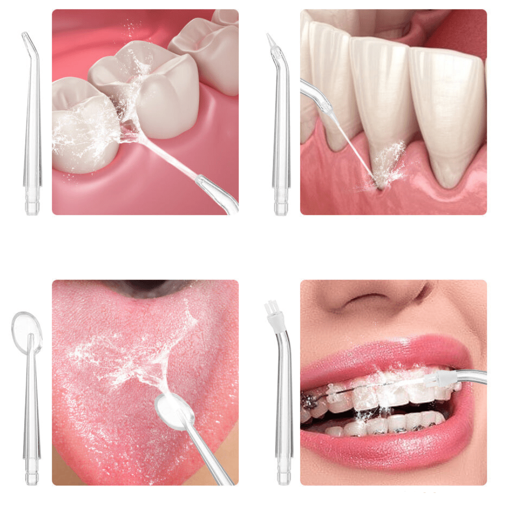 SMILEFRESH Water Flosser With Three Pressure Levels And 360 Degree Nozzle