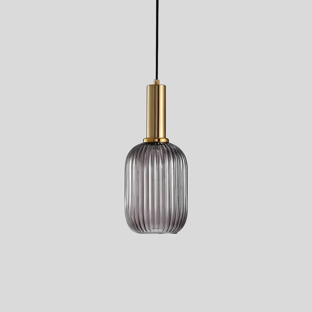 Nordic Vintage Glass Striped Pendeant Light - Orntli