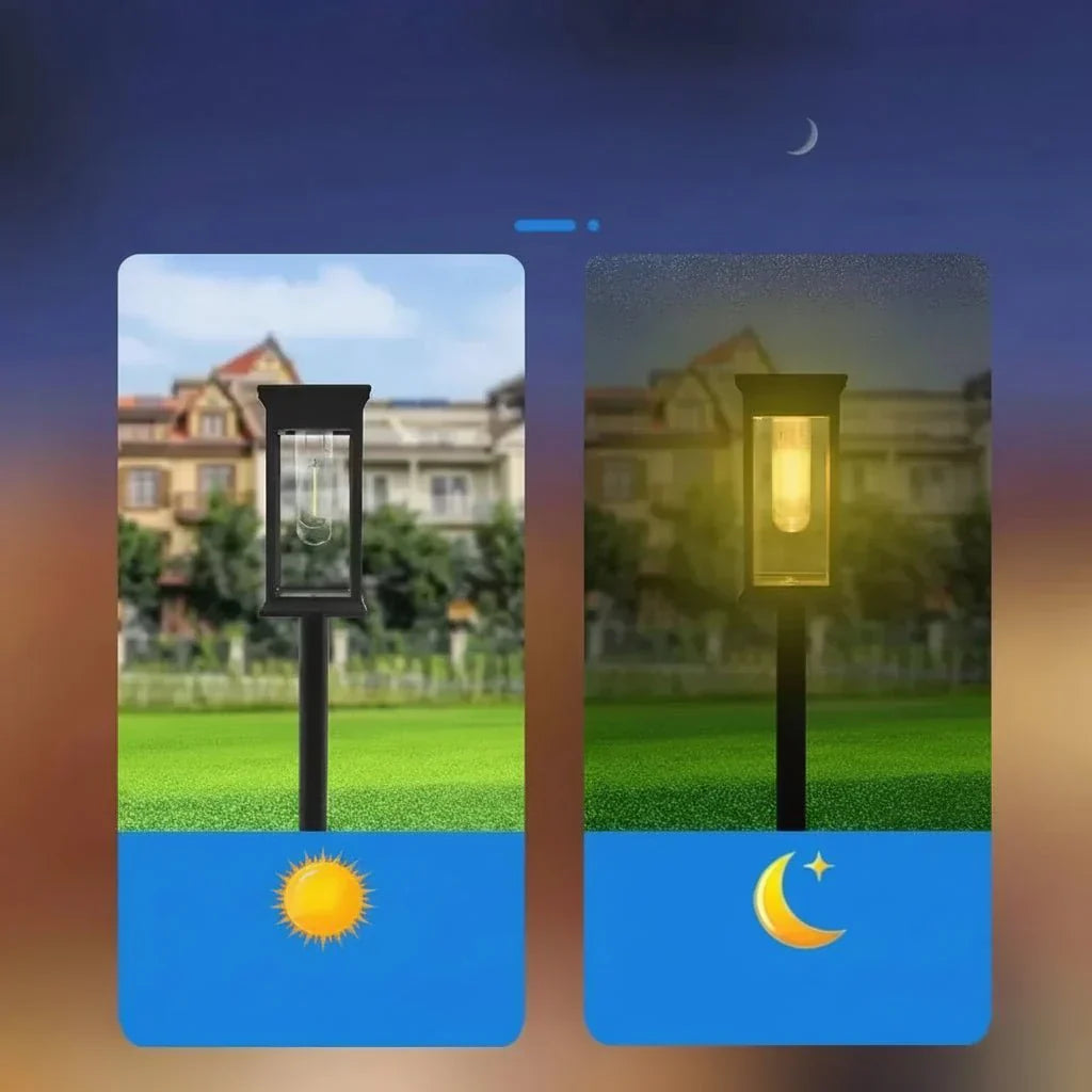 SOLENZA פנסי לד סולאריים חיצוניים עם שליטה אוטומטית ותאורה סביבתית