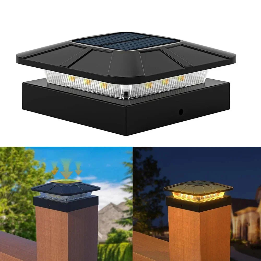 Brightpole Solar-Gartenpfostenleuchten mit drei Farbmodi für Garten und Terrasse