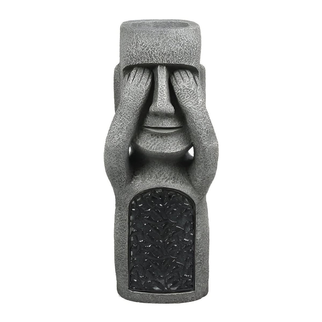 Fortryllet Trio Solcelle Harpiks Hagefigurer for Utendørs Dekor Fans
