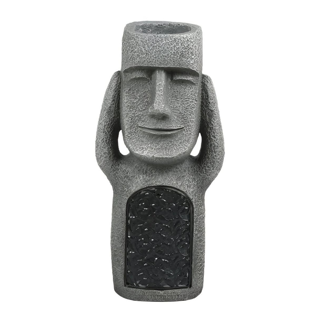 Fortryllet Trio Solcelle Harpiks Hagefigurer for Utendørs Dekor Fans