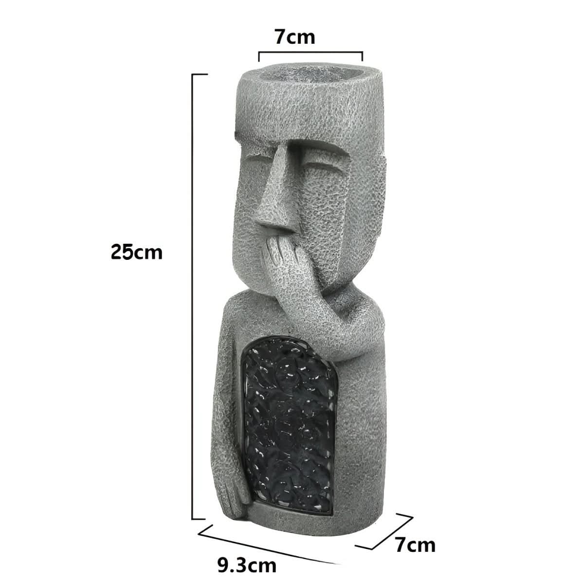 Fortryllet Trio Solcelle Harpiks Hagefigurer for Utendørs Dekor Fans