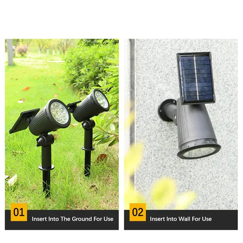 LUMIBLAZE Solcelledrevet LED-spot til have og udendørsområder