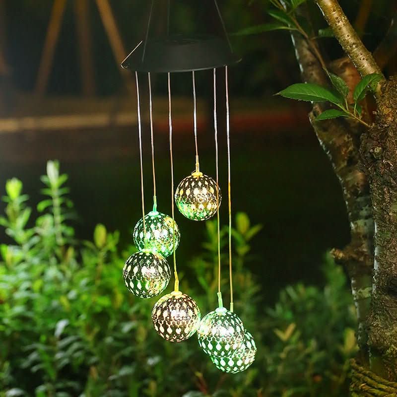 AuroraGlow Solar Wind Chime Eco Friendly Lighting For Garden Terrace Balcony