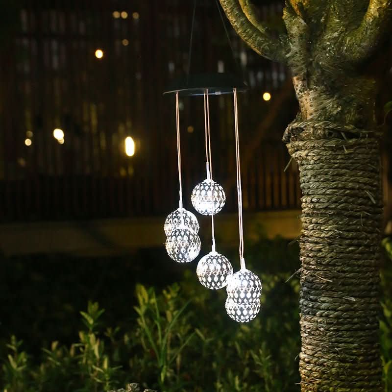 AuroraGlow Solar Wind Chime Eco Friendly Lighting For Garden Terrace Balcony