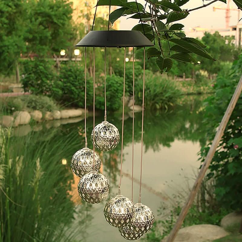 AuroraGlow Solar Wind Chime Eco Friendly Lighting For Garden Terrace Balcony