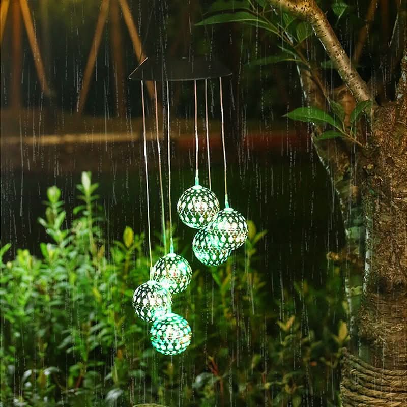 AuroraGlow Solar Wind Chime Eco Friendly Lighting For Garden Terrace Balcony