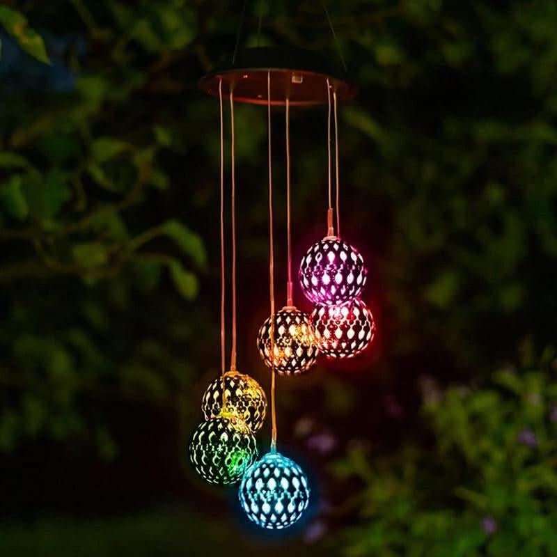 AuroraGlow Solar Wind Chime Eco Friendly Lighting For Garden Terrace Balcony
