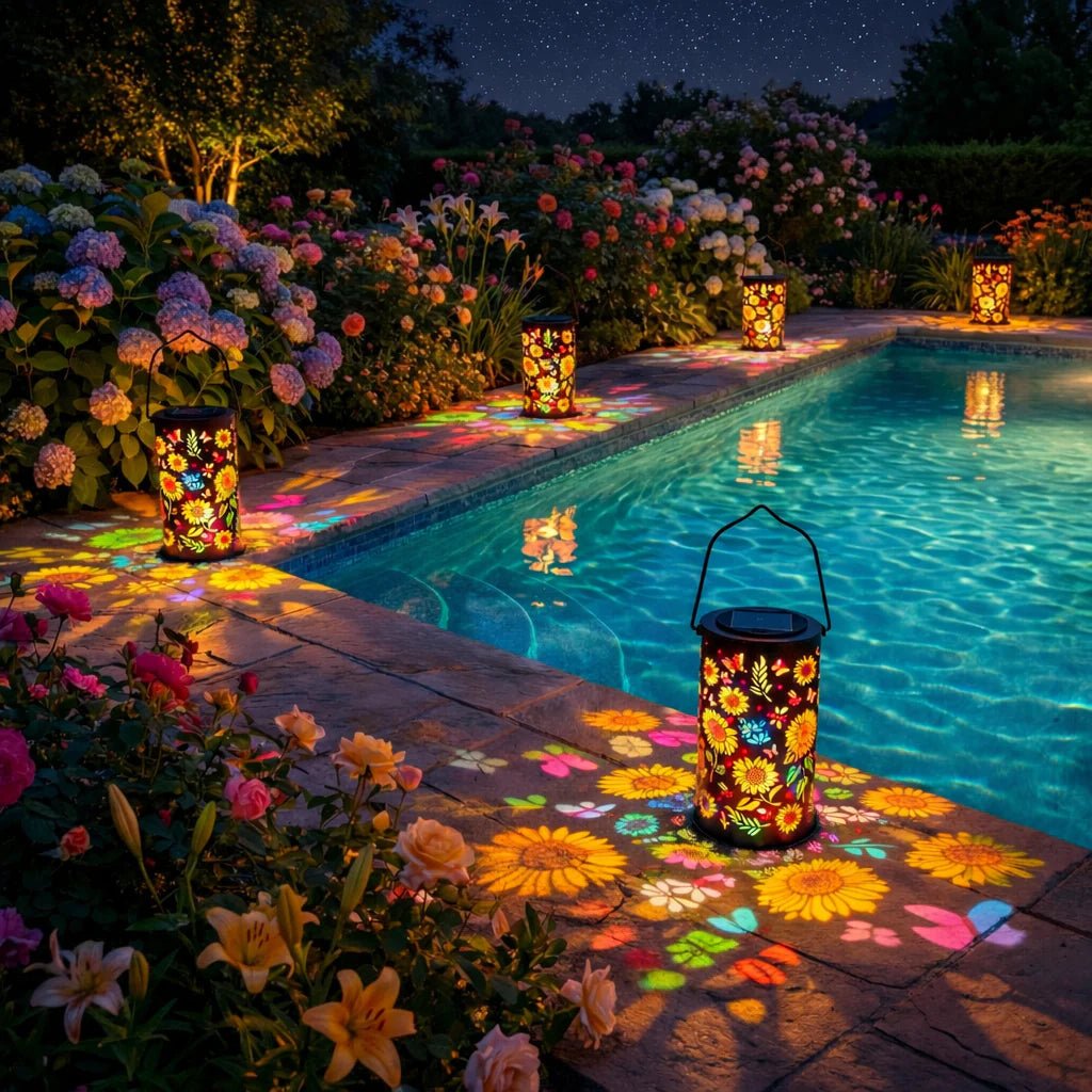 RADIORA Solar Powered Garden Lantern for Outdoor Ambience Lighting