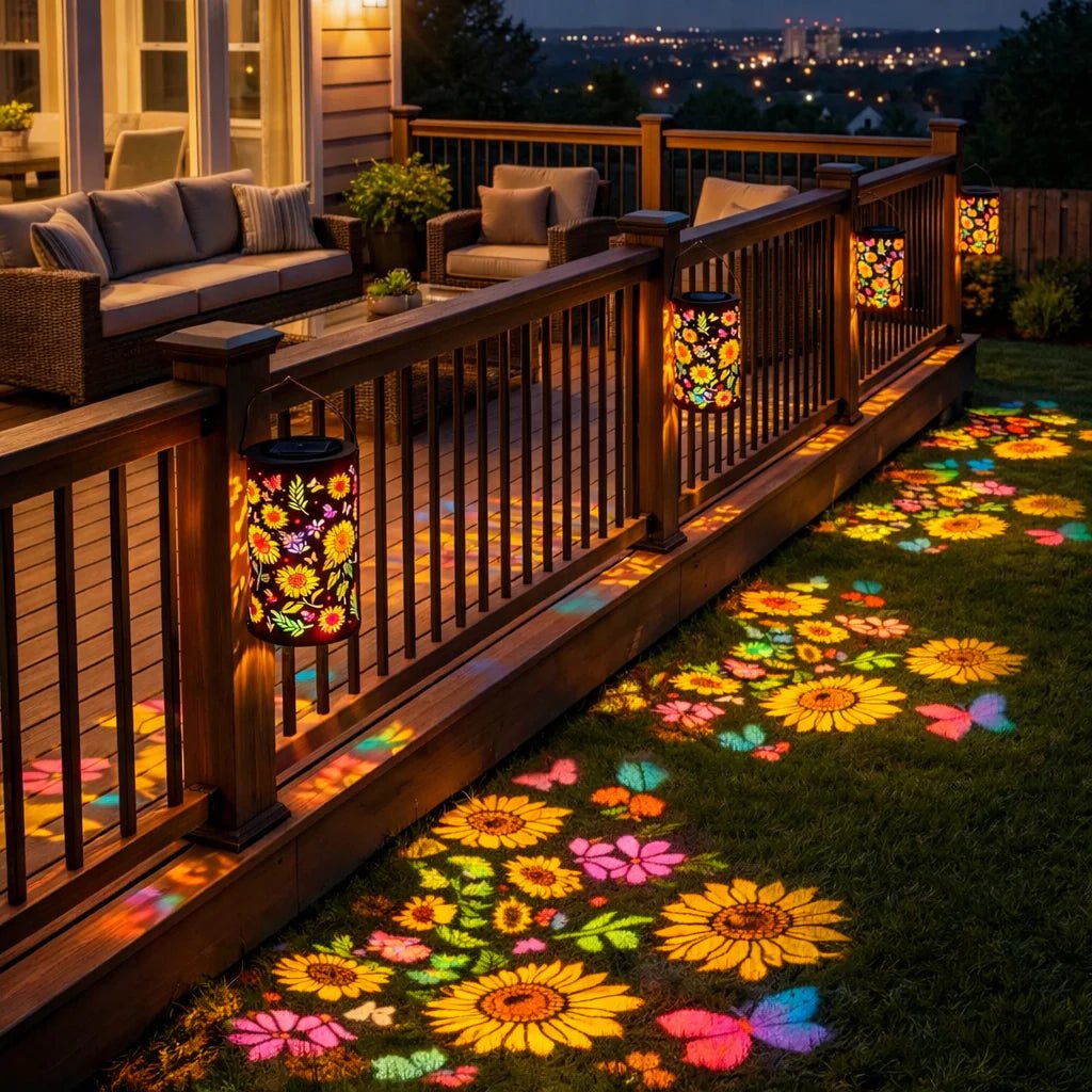 RADIORA Solar Powered Garden Lantern for Outdoor Ambience Lighting