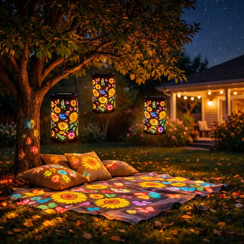 RADIORA Solar Powered Garden Lantern for Outdoor Ambience Lighting