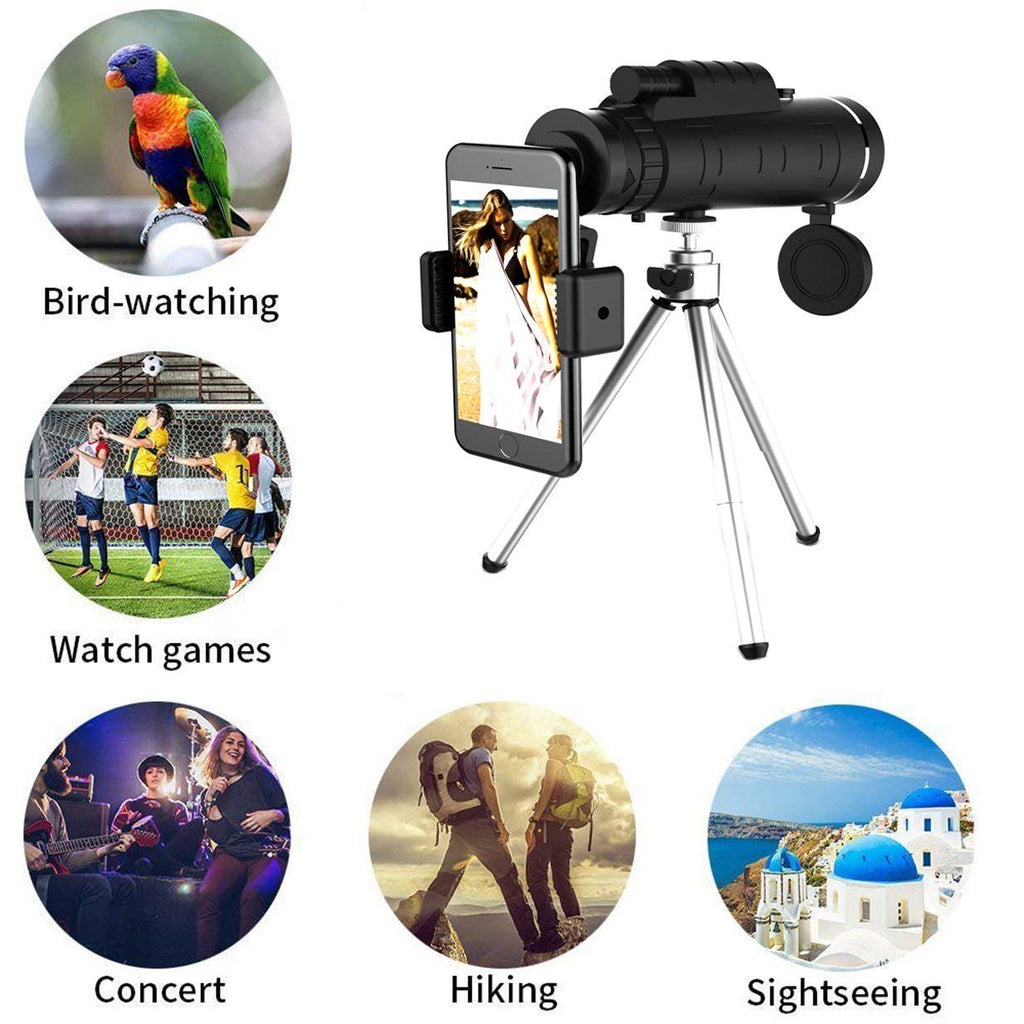 Starscope HD Monokular – Højtydende Vandtæt Teleskop med Smartphoneholder og Tripod