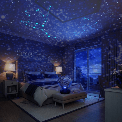 NebulaGlow Galaxy-projektor for hjemmeavslapning med justerbar lysstyrke