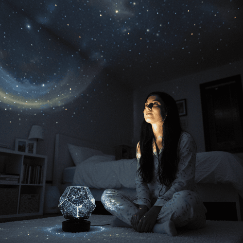 NebulaGlow Galaxy-projektor for hjemmeavslapning med justerbar lysstyrke