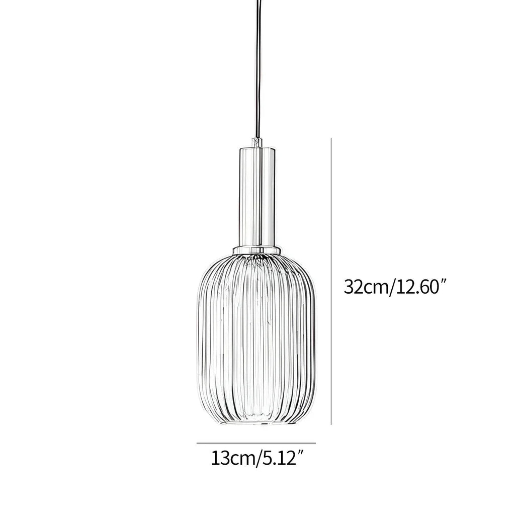 Nordic Vintage Glass Striped Pendeant Light - Orntli