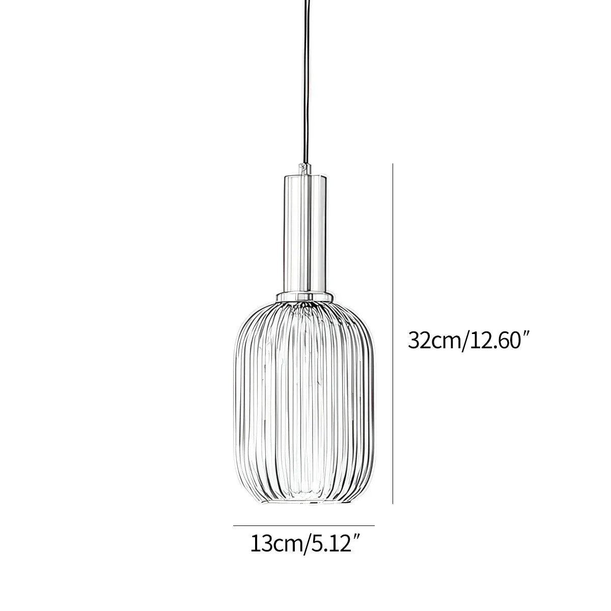 Nordic Vintage Glass Striped Pendeant Light - Orntli
