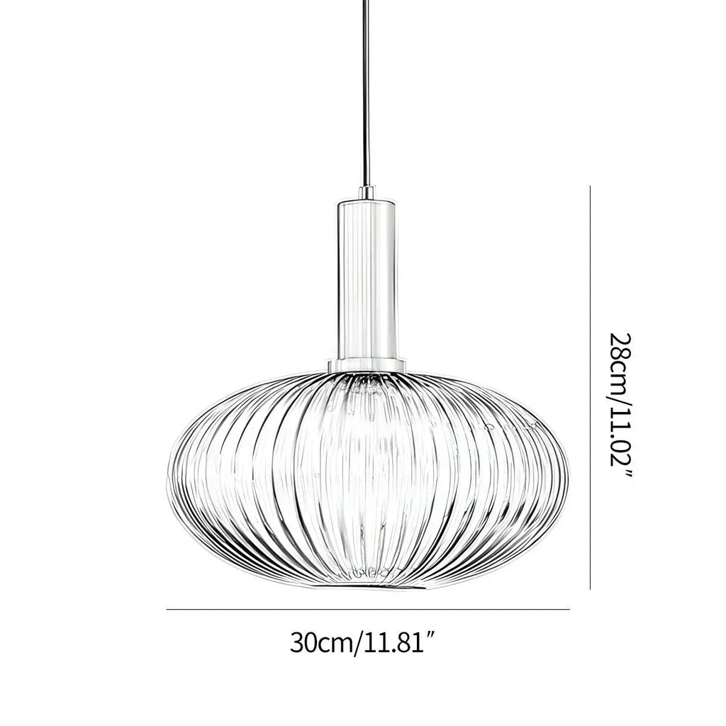 Nordic Vintage Glass Striped Pendeant Light - Orntli