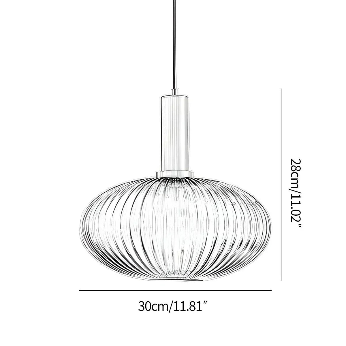 Nordic Vintage Glass Striped Pendeant Light - Orntli