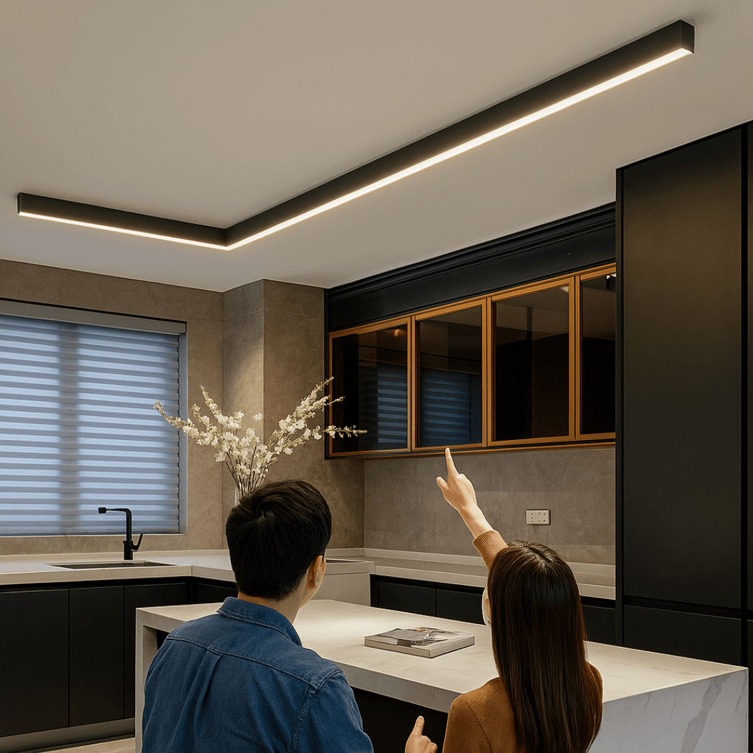 FjordGlow Nordic Ceiling Light Minimalist LED Ceiling Fixture