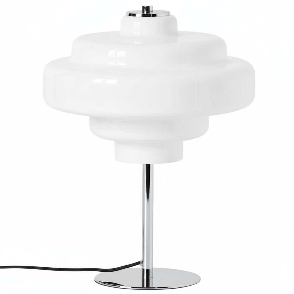 Bauhaus-inspirierte farbige Glas-Schreibtischlampe für moderne Wohnzimmer