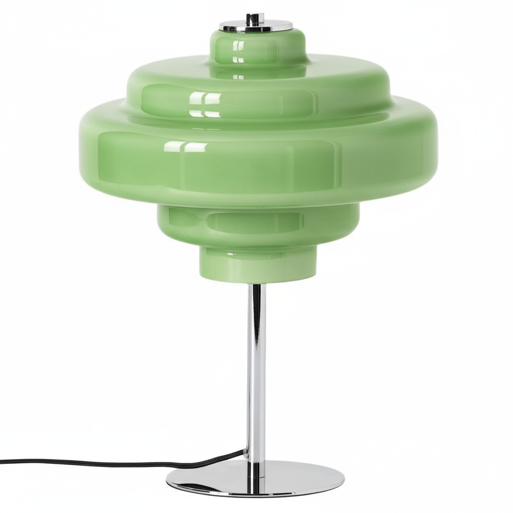 Bauhaus-inspirierte farbige Glas-Schreibtischlampe für moderne Wohnzimmer