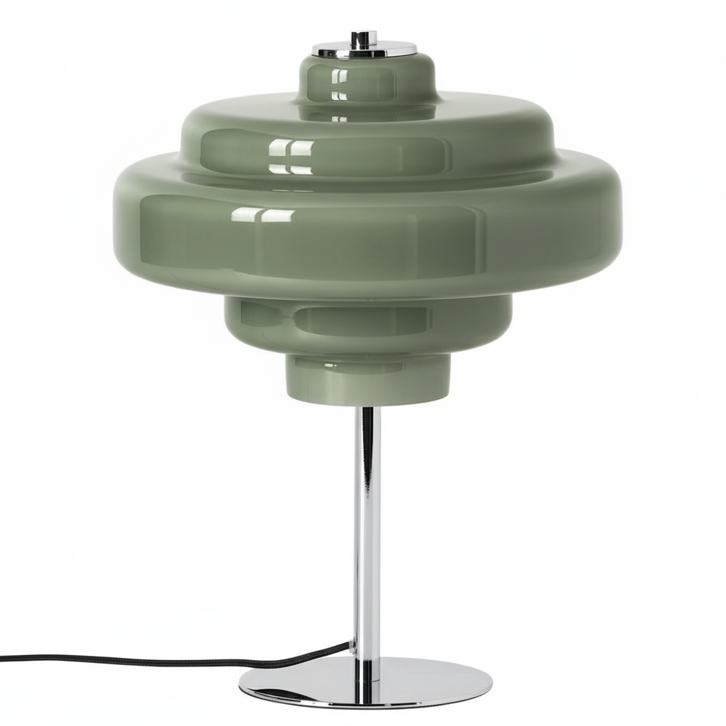 Bauhaus-inspirierte farbige Glas-Schreibtischlampe für moderne Wohnzimmer