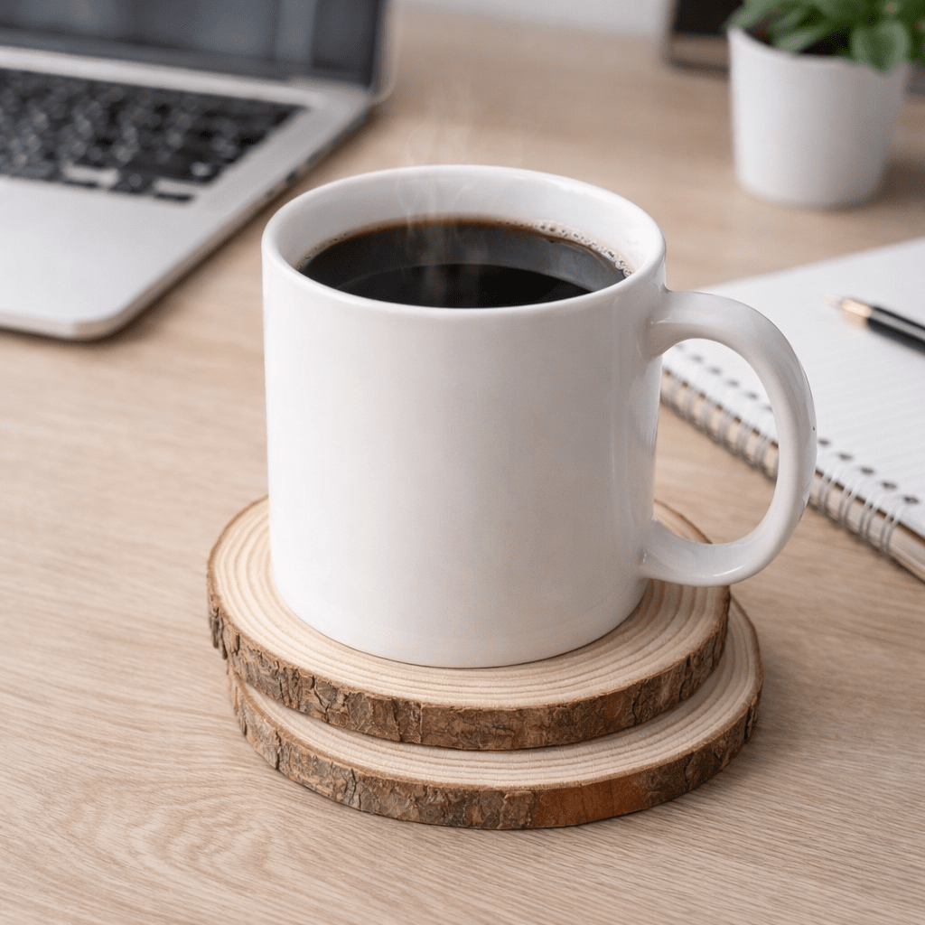 VerdureWood Eco Wooden Coasters For Natural Table Protection
