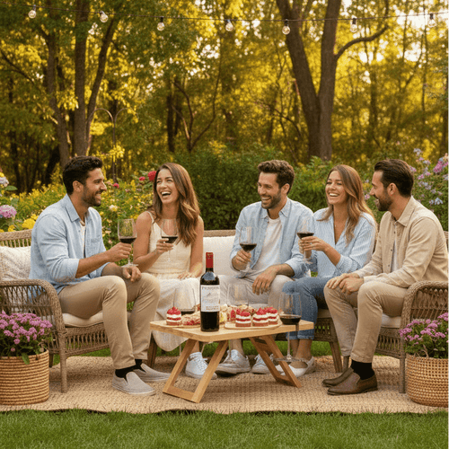 AuraFold tragbarer, faltbarer Picknick-Weintisch mit Glashaltern für das Essen im Freien