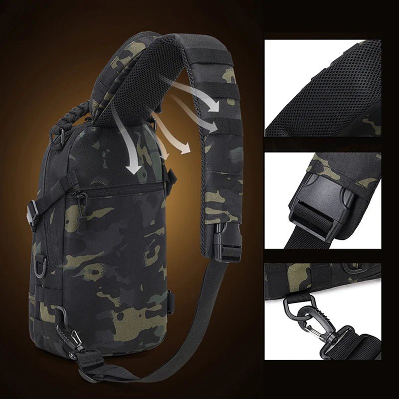 תיק כתף TrailForge MOLLE לטיולים וקמפינג עם נוחות ארגונומית